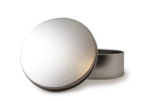 Round Metal Tin for branded usb